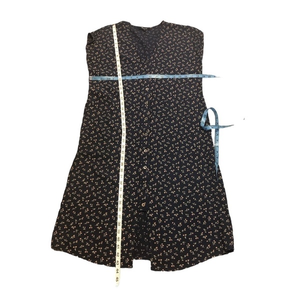 MADEWELL Easy Midi Dress in Spring Fling Women's Size Medium Blue Ditsy Floral - Picture 5 of 10